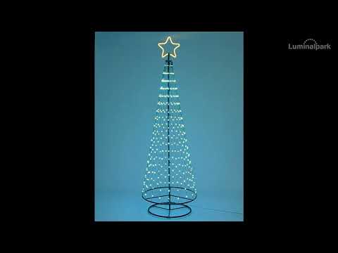 Sapin conique repliable avec 550 gouttes de lumière, h 280 cm 2 Sapin conique repliable avec 550 gouttes de lumière, h 280 cm 2