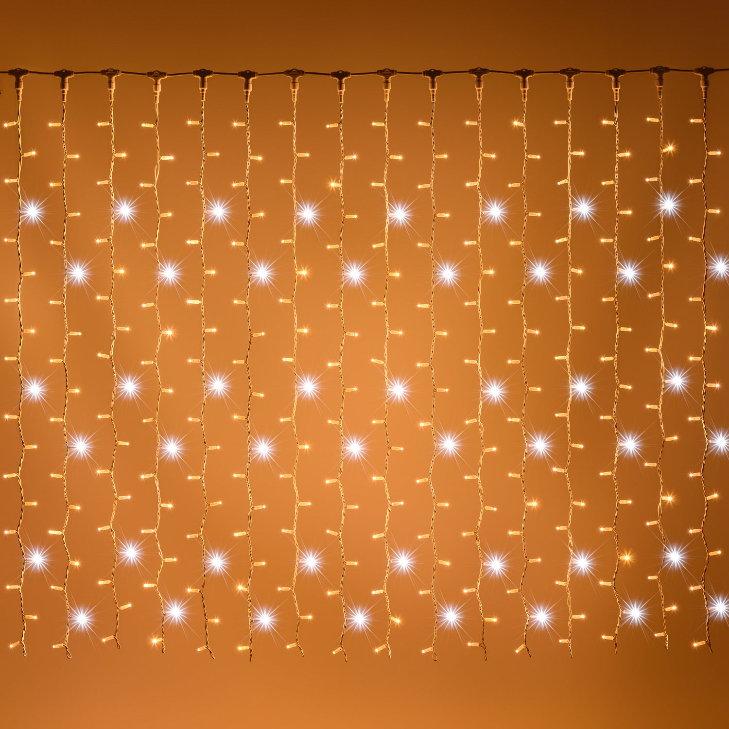 Lichtervorhang 2 x h 1,5 m, 304 MaxiLEDs kalt- und warmweiß Lichtervorhang 2 x h 1,5 m, 304 MaxiLEDs kalt- und warmweiß