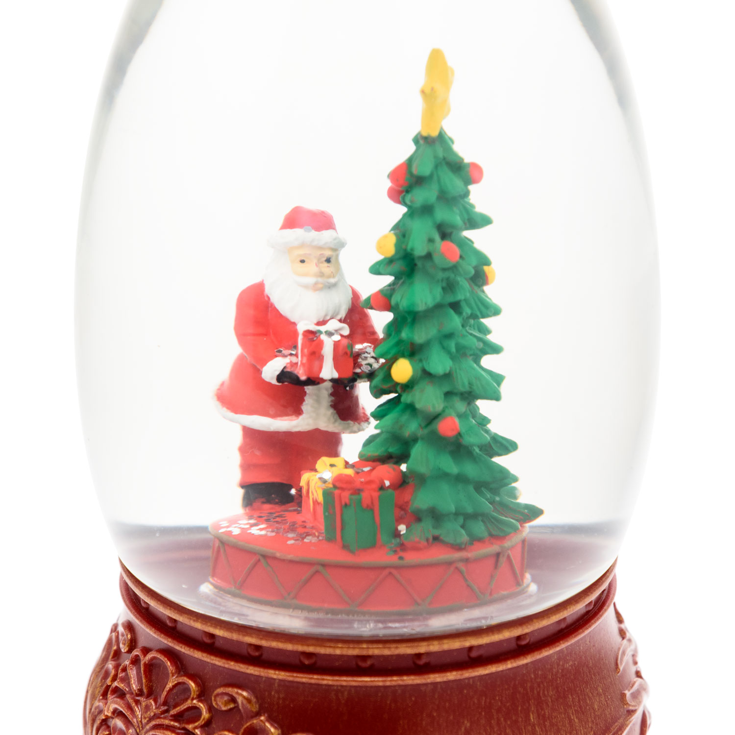 Lanterna Panorama con Albero e Babbo Natale, led bianco caldo 4 Lanterna Panorama con Albero e Babbo Natale, led bianco caldo 4