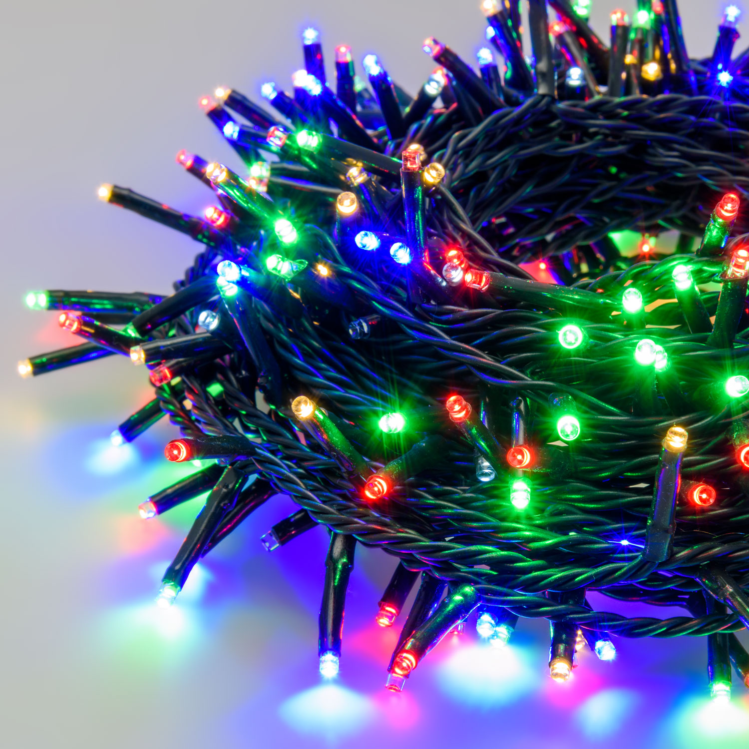 Catena 18 m, 300 miniled multicolor, cavo verde 3 Catena 18 m, 300 miniled multicolor, cavo verde 3