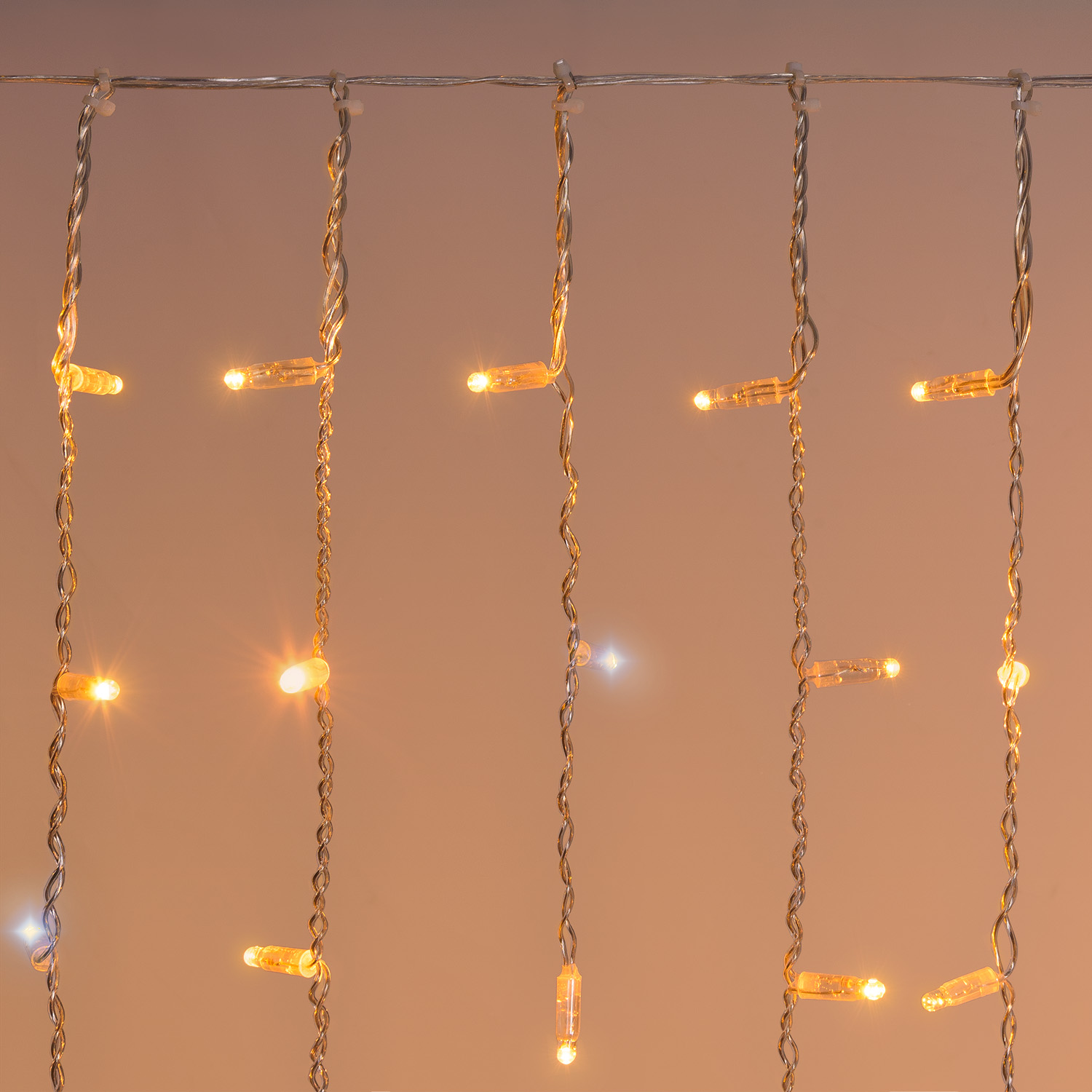 Eisregenlichter Connect ProLine 36V Dual Color Flashing, 2 x H 0,8 m, 80 Maxiled warmweiß, transparentes Kabel 4