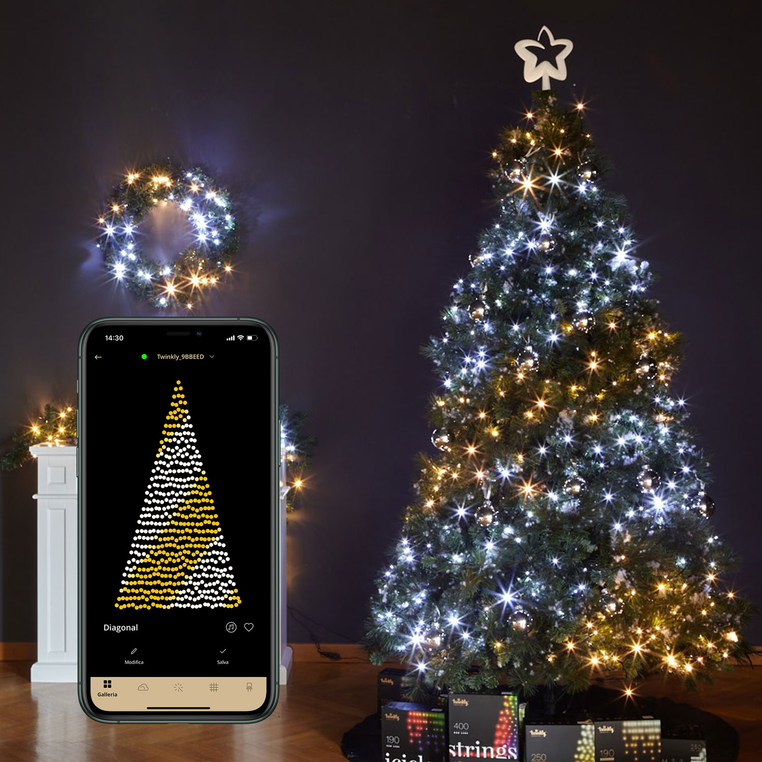 Catena Twinkly AWW, 32 metri, 400 led 12 Catena Twinkly AWW, 32 metri, 400 led 12