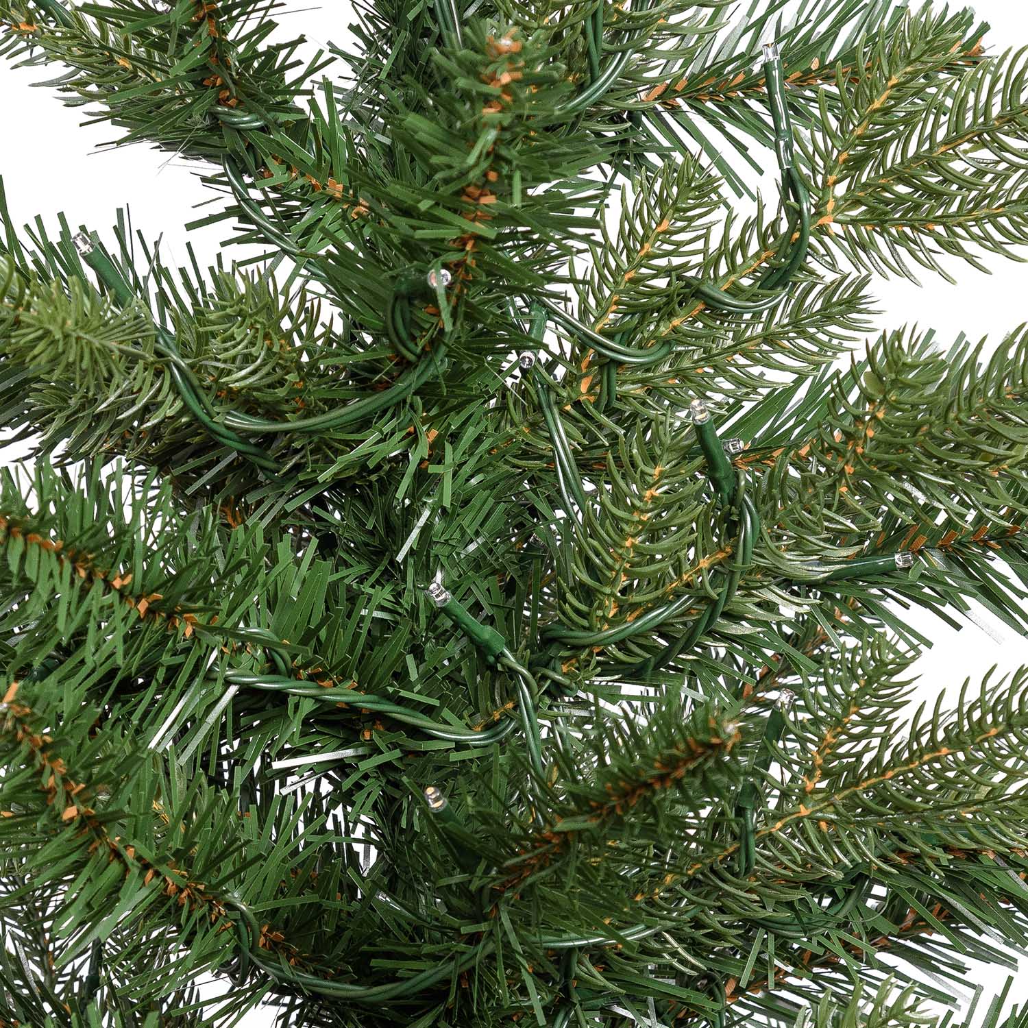 Alpenbaum aus künstlichem Tannengrün mit Jutesockel, 90 cm, 180 integrierte Multicolor-Mini-LEDs 5
