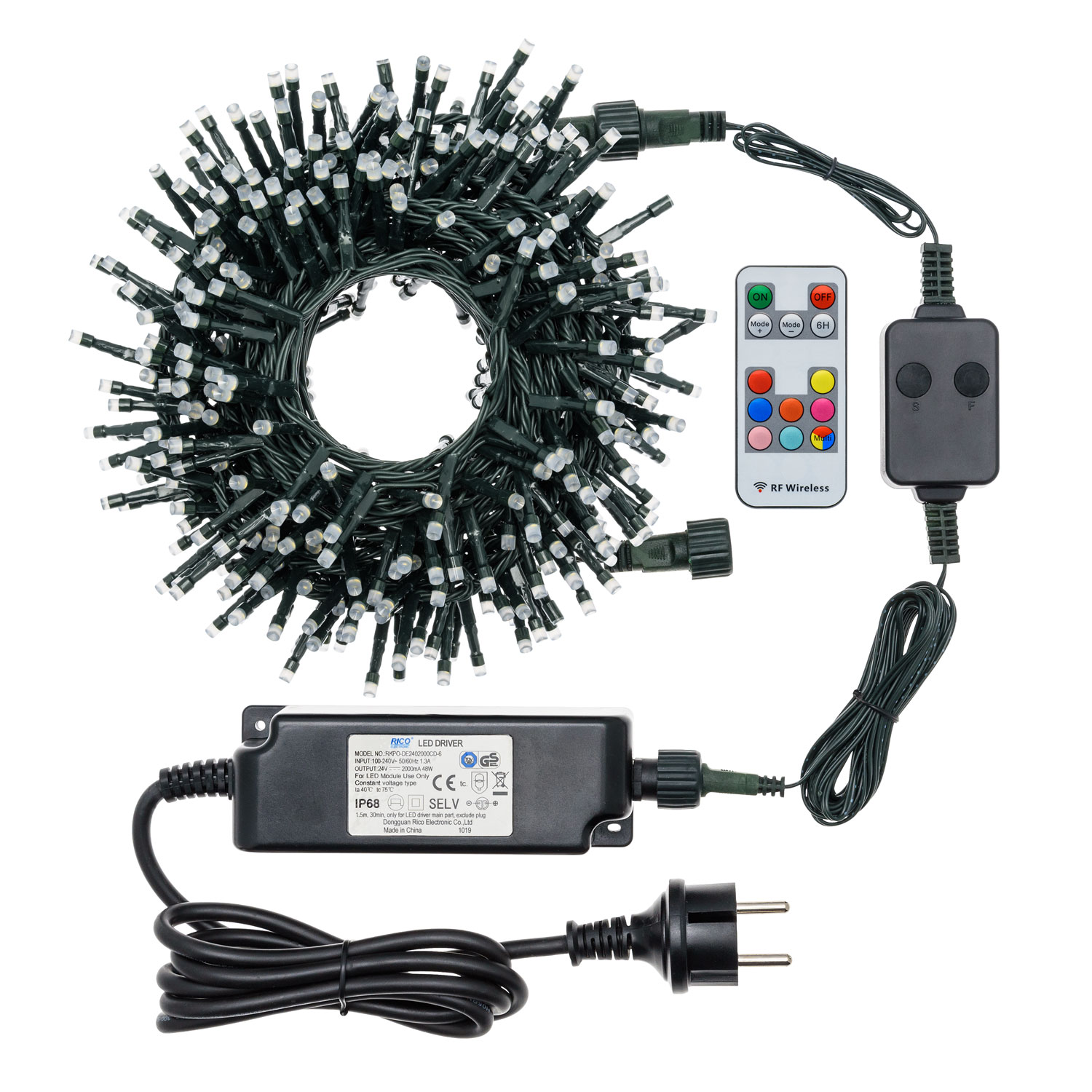 Guirnalda mini festón Wonder 10m, 500 led RB y blanco cálido 3 Guirnalda mini festón Wonder 10m, 500 led RB y blanco cálido 3