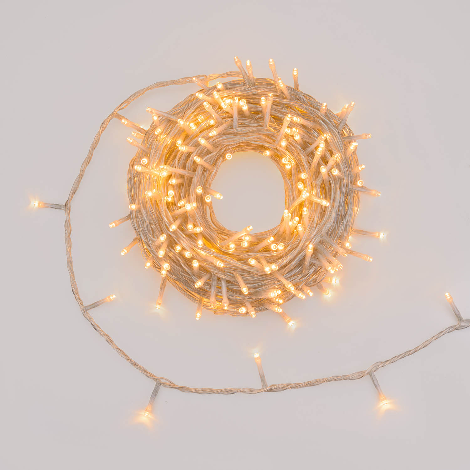 Lichterkette Connect+ 25 m, 250 LEDs Warmweiß, transparentes Kabel, verlängerbar Lichterkette Connect+ 25 m, 250 LEDs Warmweiß, transparentes Kabel, verlängerbar