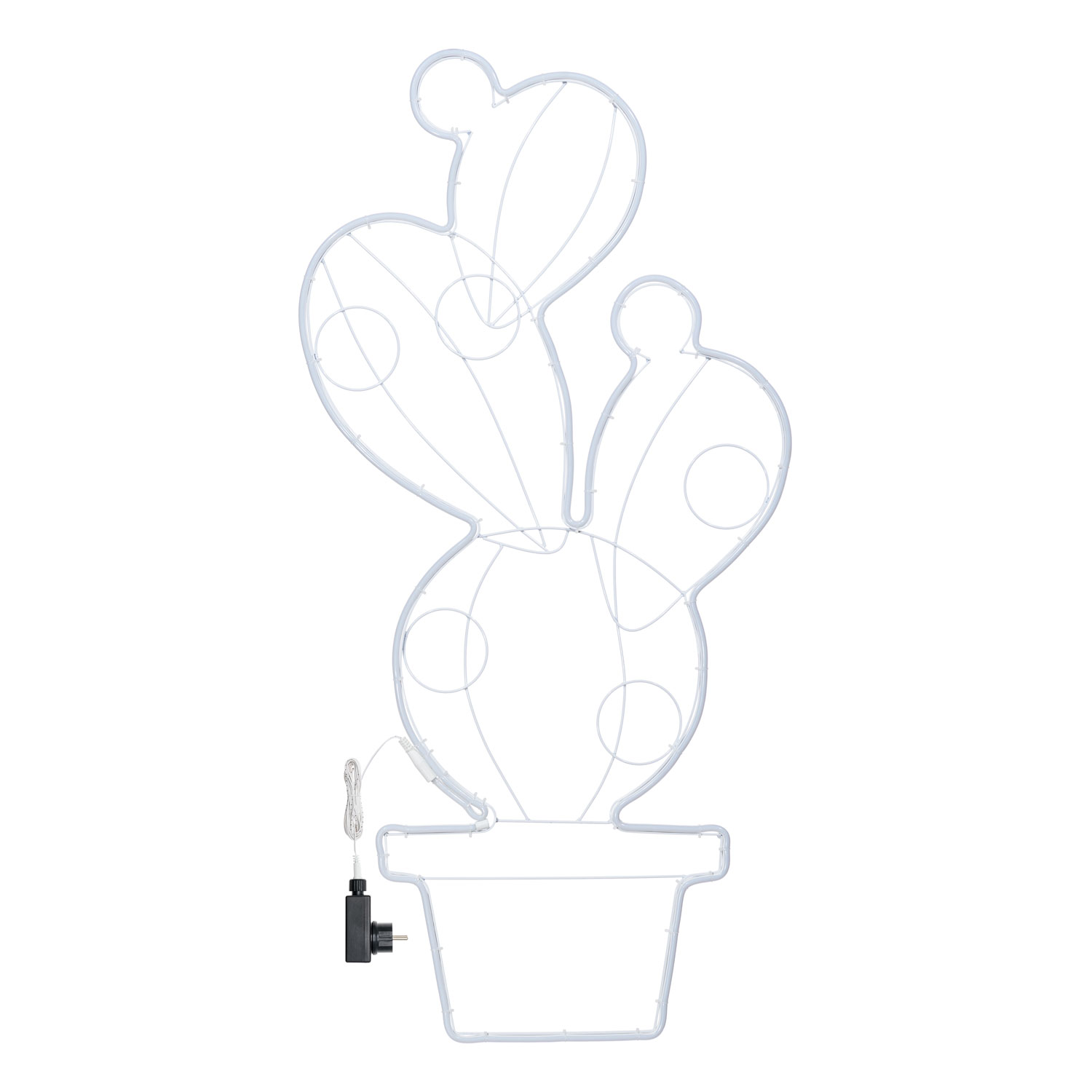 Potted Prickly Pear Neon Lights SMD, h. 117 cm, Warm White Green and Pink Leds 3 Potted Prickly Pear Neon Lights SMD, h. 117 cm, Warm White Green and Pink Leds 3