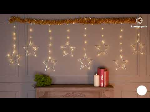 Stalattite 8 Stelle Ø 23 cm, h 0,7 m, 176 microled bianco caldo 2