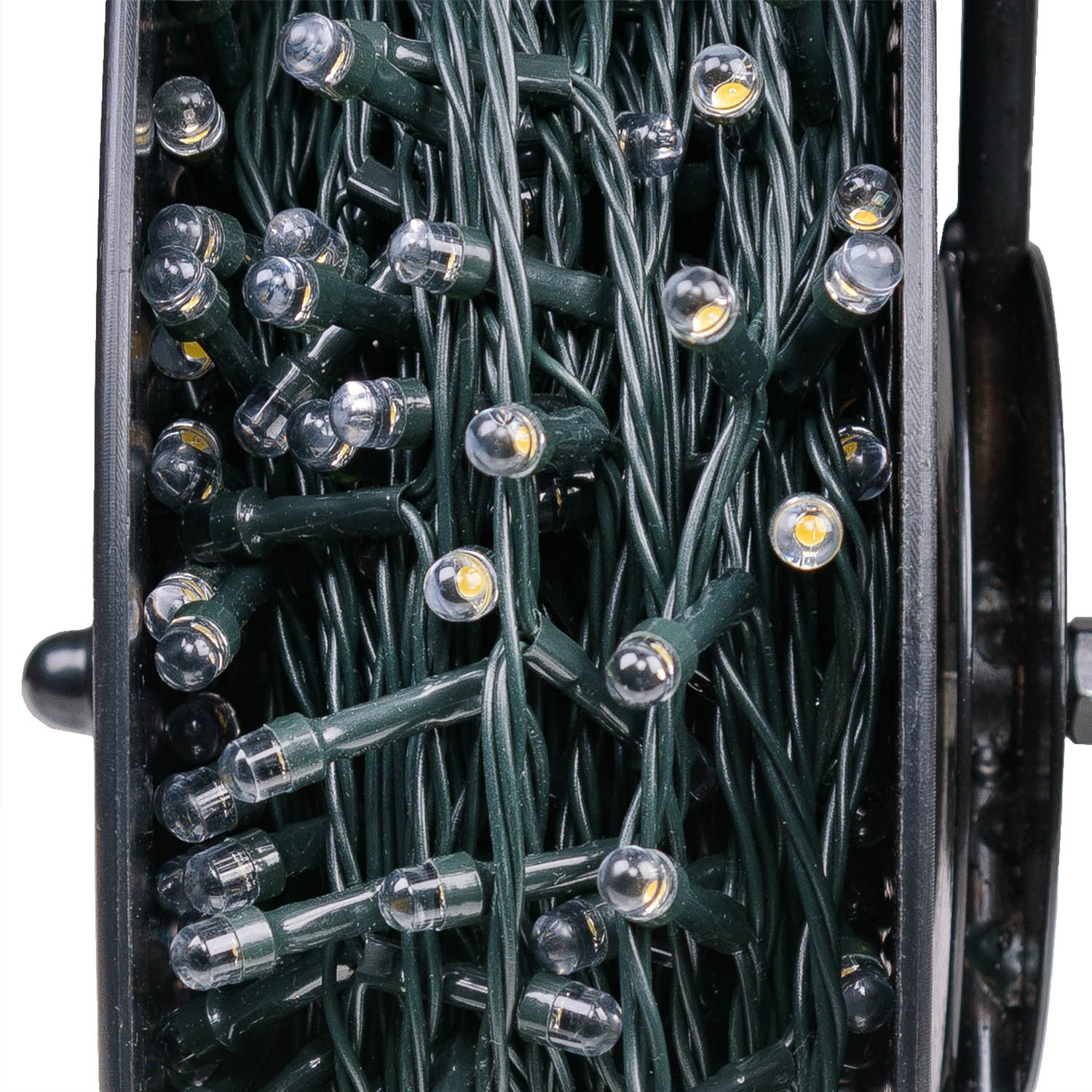 Catena 60 m, 750 led Convex Ø 6,8 mm, bianco caldo, cavo verde 3