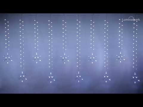 Stalattite con cristalli di neve, h 1,05 m, led bianco freddo 2 Stalattite con cristalli di neve, h 1,05 m, led bianco freddo 2