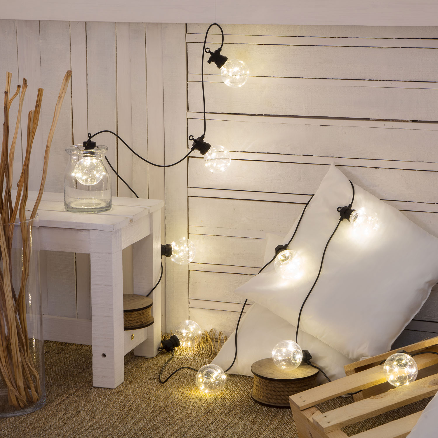 Guirlande Party 5 m, 10 ampoules avec microled blanc chaud 7 Guirlande Party 5 m, 10 ampoules avec microled blanc chaud 7