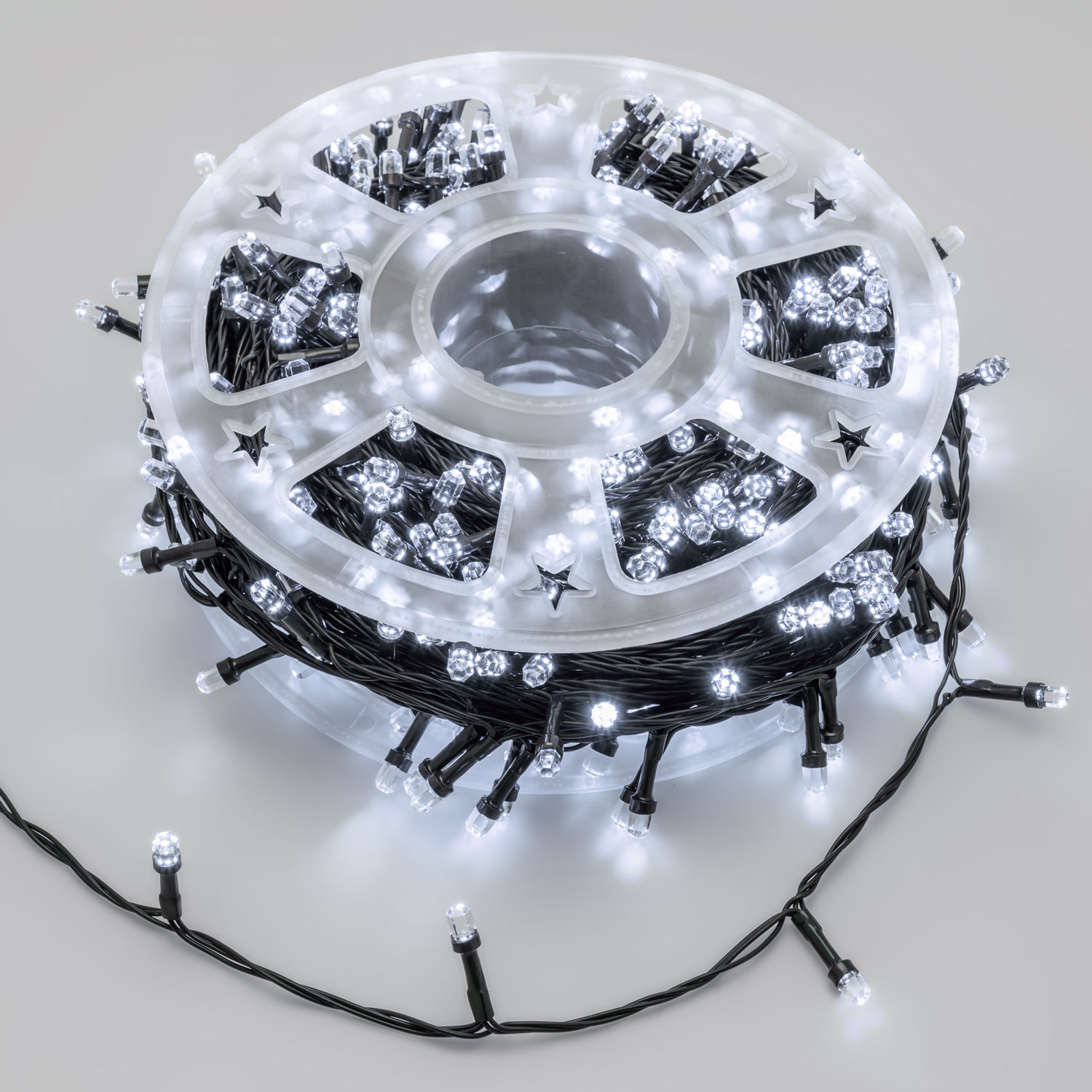 Guirnalda 50,5 m, 500 led Diamante blanco frío, cable verde Guirnalda 50,5 m, 500 led Diamante blanco frío, cable verde