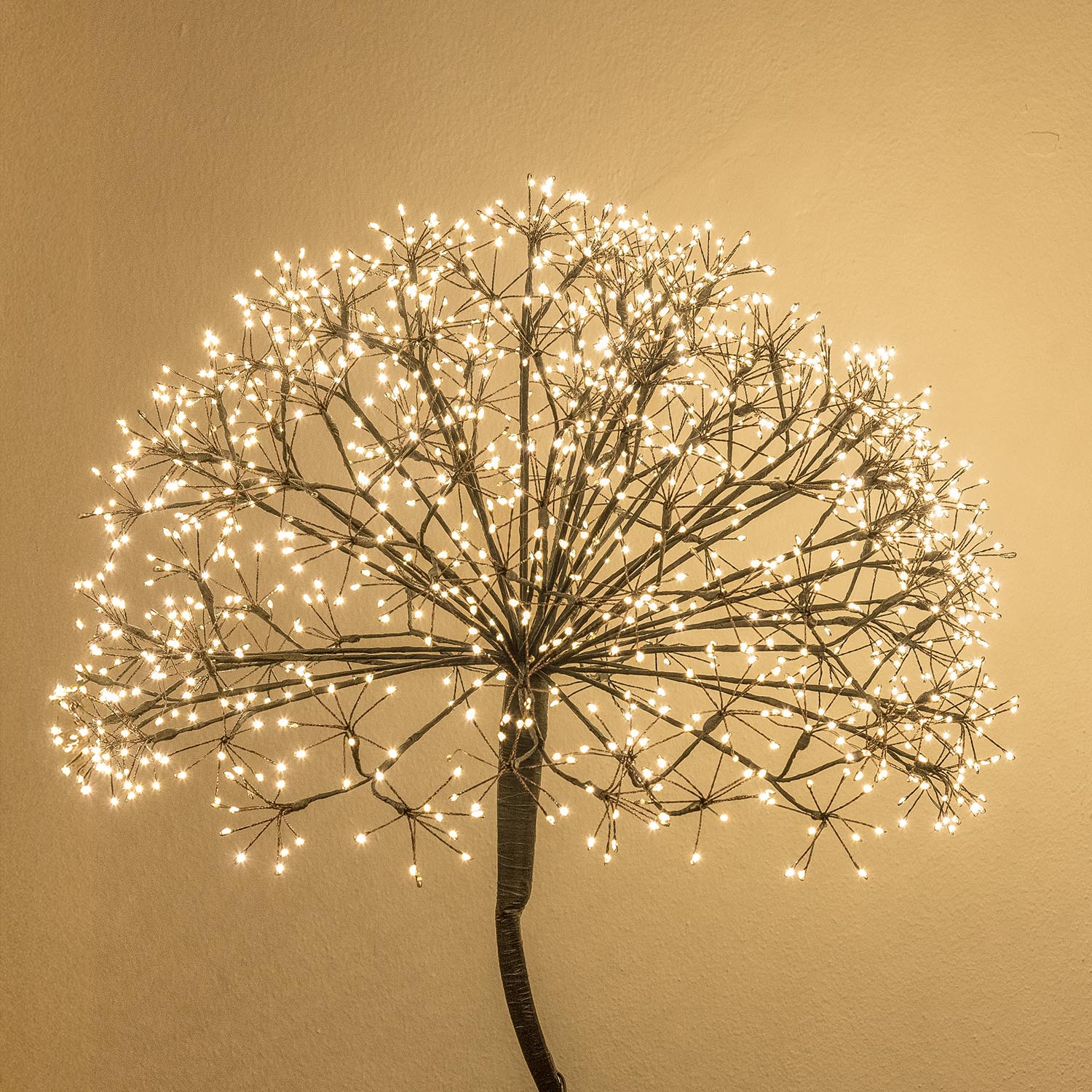 Albero Ramo sfera RICCO nero, h 160 cm, 1350 microled bianco caldo, uso interno 8