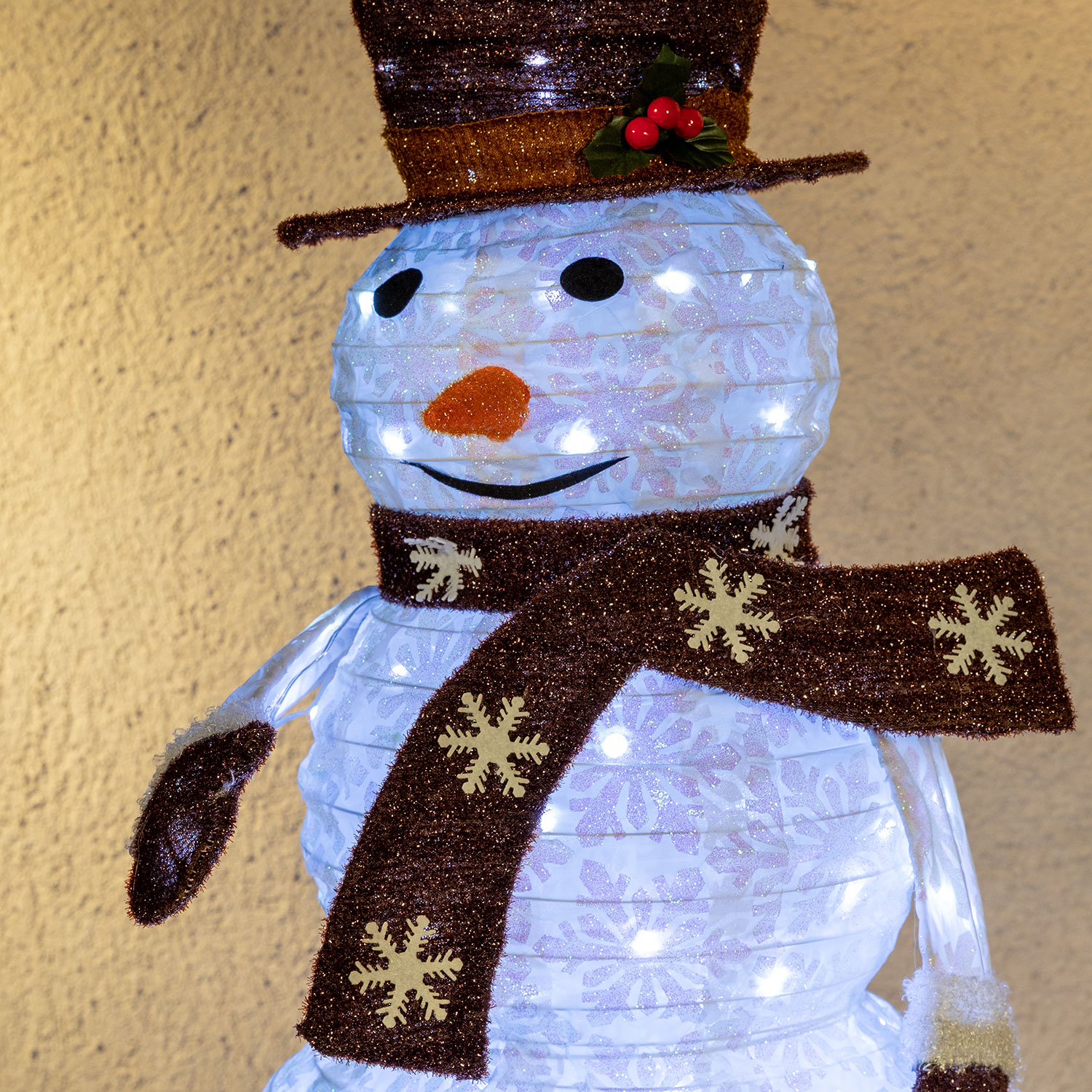 Bonhomme de neige repliable h 90 cm, led blanc froid 7 Bonhomme de neige repliable h 90 cm, led blanc froid 7