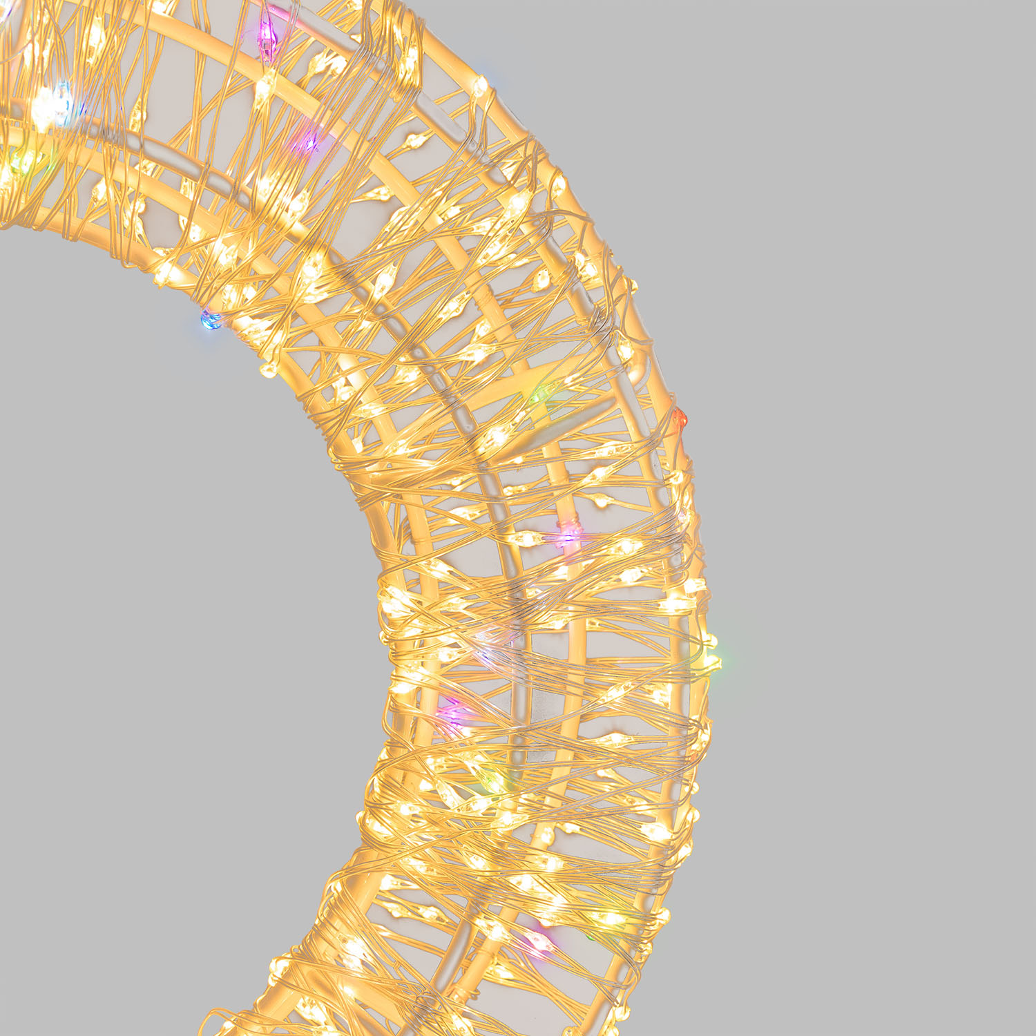 Corona Bianca 3D Ø 35 cm, microled bianco caldo e RGB, uso interno 6