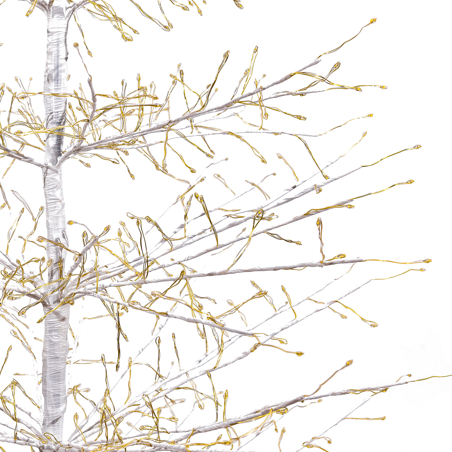 Albero Conico Tiglio bianco h 1,5 m, 1120 microled bianco caldo, uso interno 3