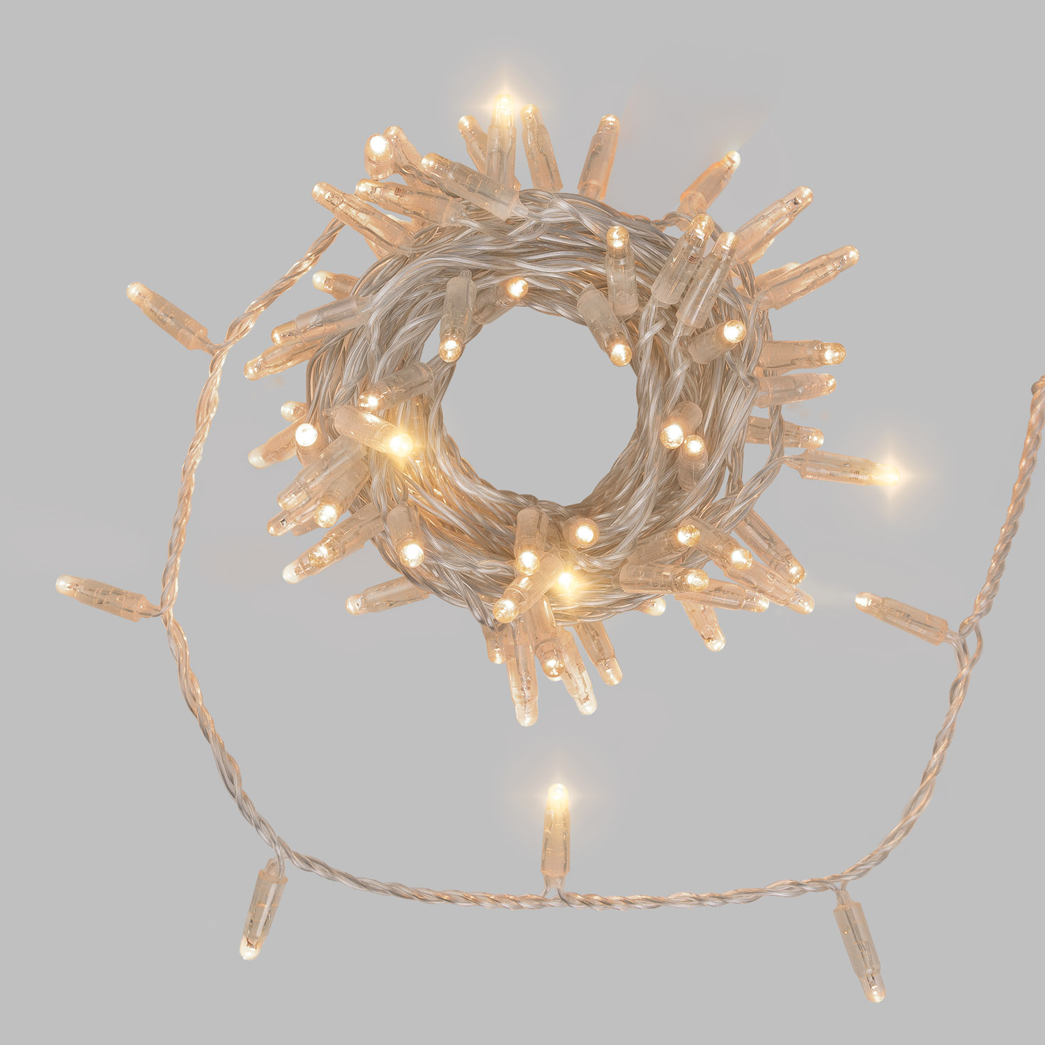 Guirlande Connect ProLine 36V, 8 m, 80 maxiled blanc chaud soft, câble transparent 8