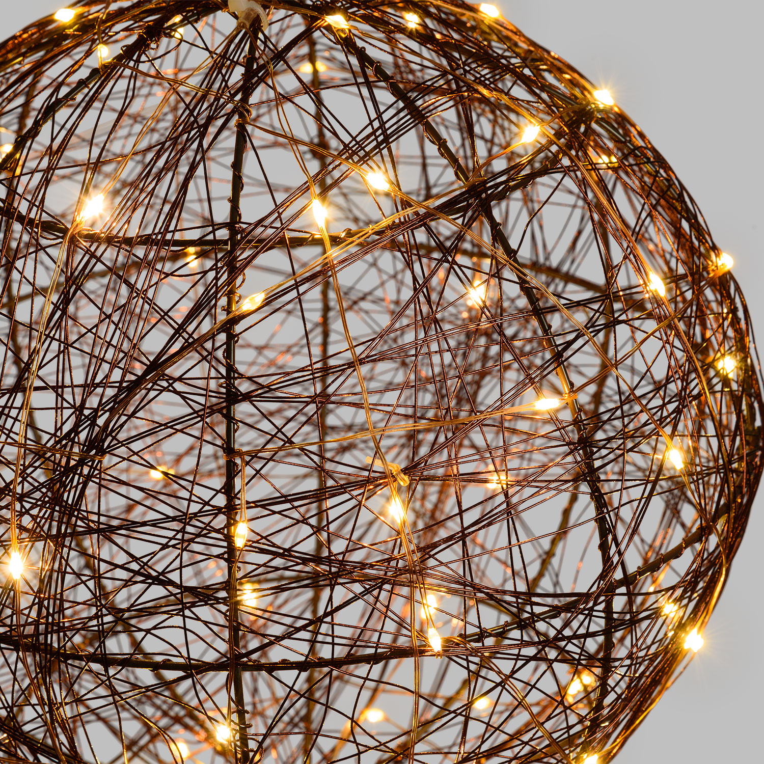 3D-Kupferkugel Ø 25 cm, 120 Micro LEDs warmweiß 5 3D-Kupferkugel Ø 25 cm, 120 Micro LEDs warmweiß 5