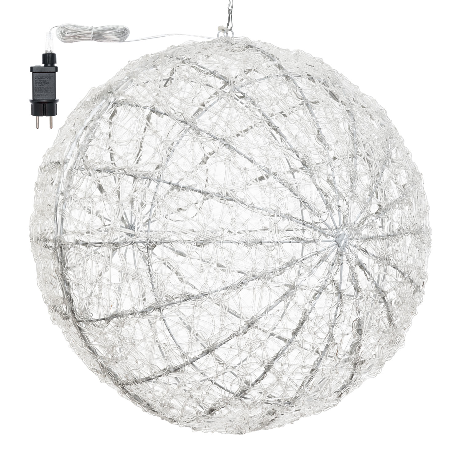 Sphère acrylique transparente, Ø 56 cm, LED blanc froid 4 Sphère acrylique transparente, Ø 56 cm, LED blanc froid 4