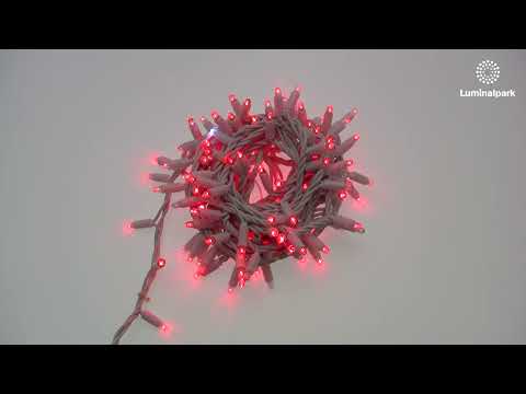Lichterkette 10 m, 200 MaxiLEDs rot und kaltweiß, weißes Kabel, erweiterbar, IP67 2 Lichterkette 10 m, 200 MaxiLEDs rot und kaltweiß, weißes Kabel, erweiterbar, IP67 2