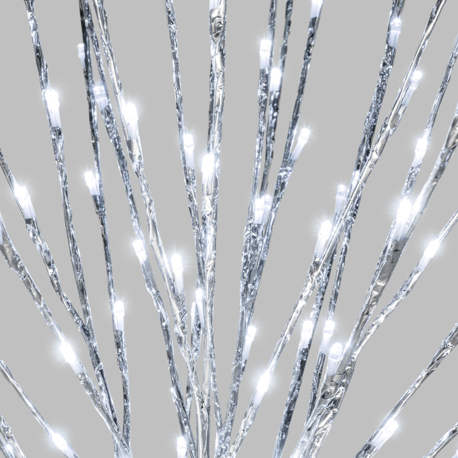 Branche lumineuse argentée, 144 led blanc froid (100 cm) 6 Branche lumineuse argentée, 144 led blanc froid (100 cm) 6