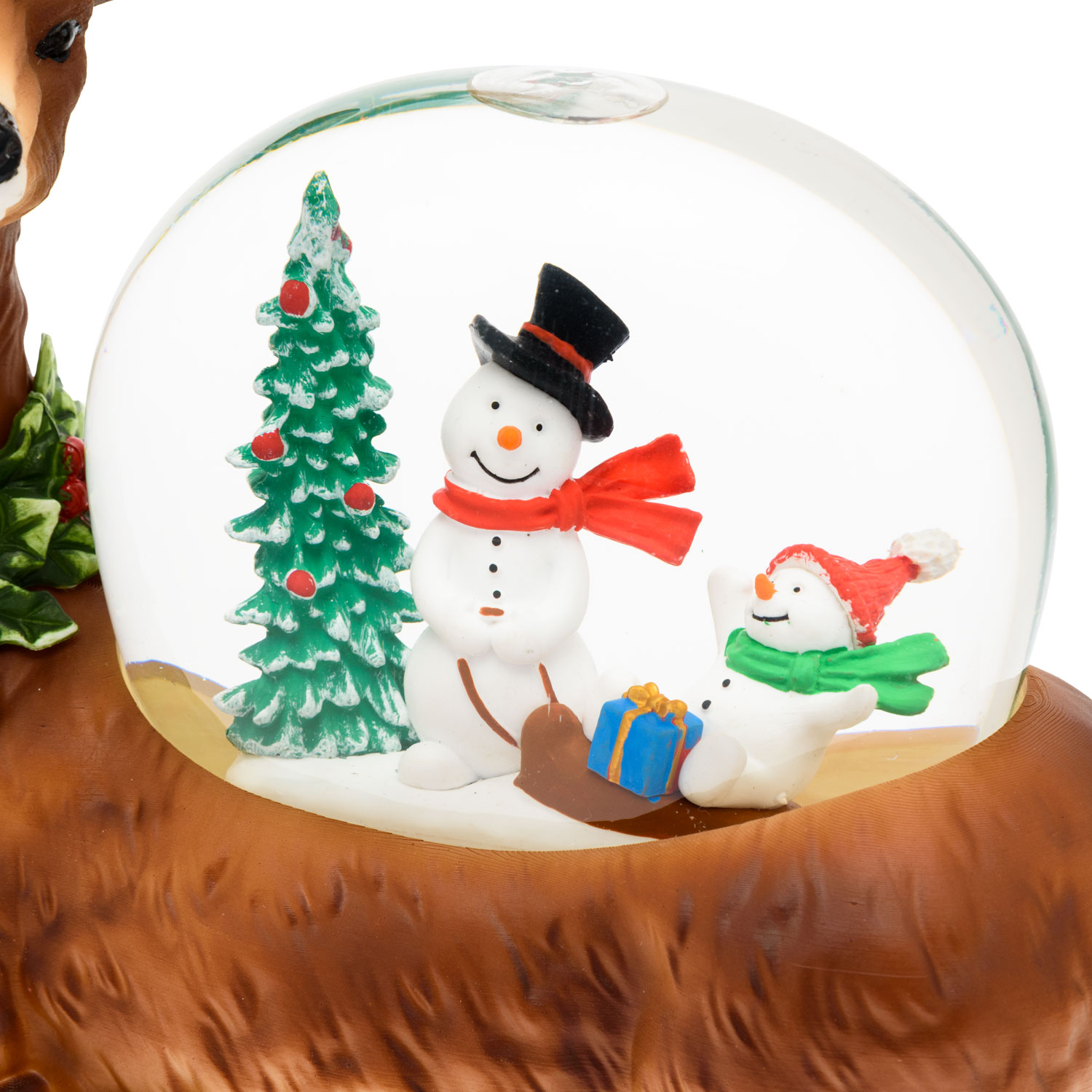 h 26 cm, Reindeer lantern with glitter snowfall, warm white led 5 h 26 cm, Reindeer lantern with glitter snowfall, warm white led 5