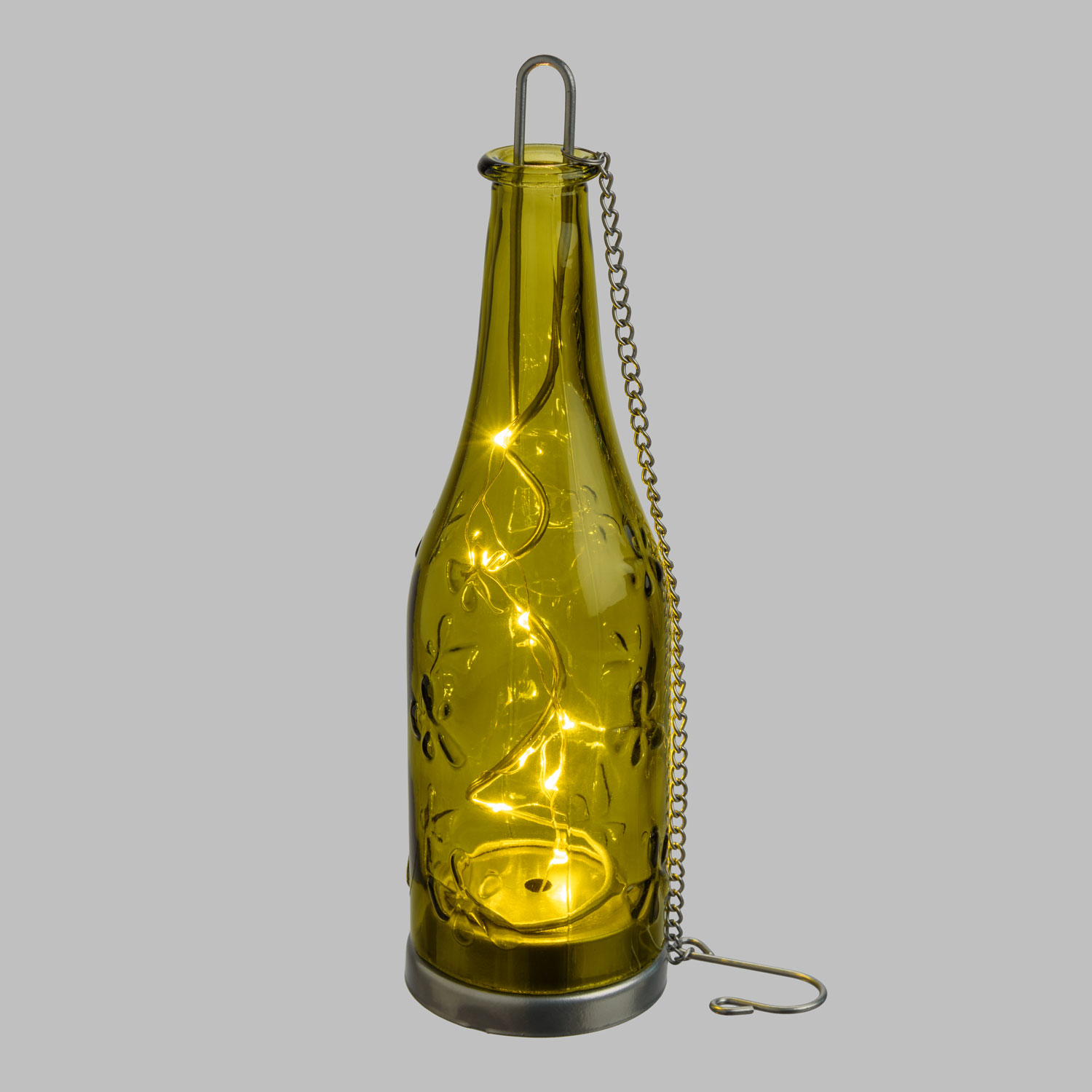 Fairy lights in green glass bottle, warm white micro LED 2 Fairy lights in green glass bottle, warm white micro LED 2