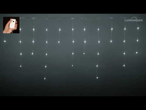 Stalattite h 0,75 m, gocce di luce led bianco freddo 2 Stalattite h 0,75 m, gocce di luce led bianco freddo 2