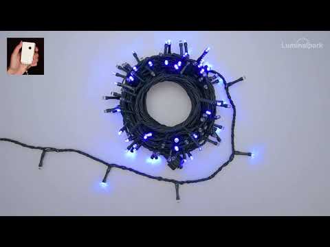 10m 100 Blu Led Connectable String Lights, Green Cable 2 10m 100 Blu Led Connectable String Lights, Green Cable 2