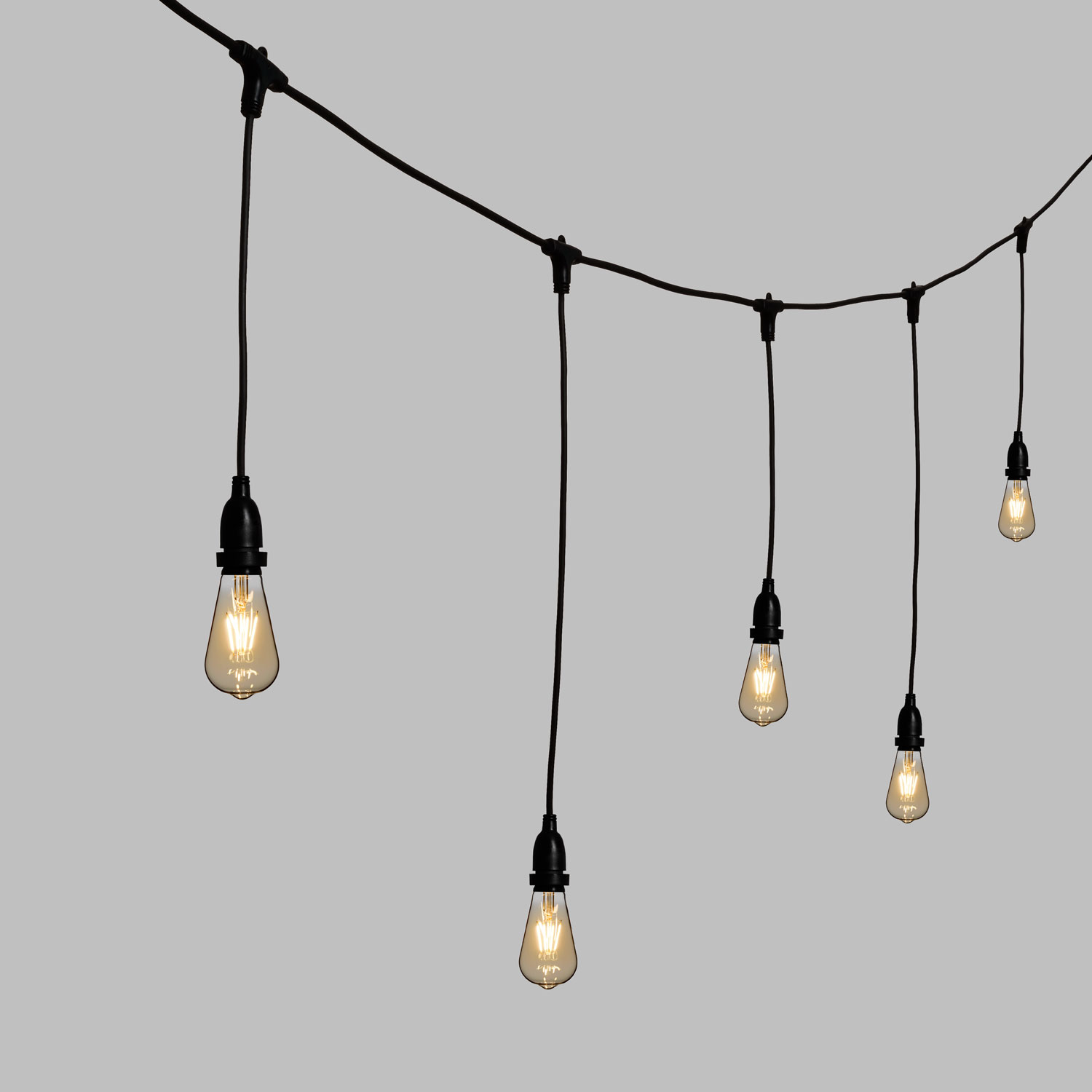 Guirnalda 5m con bombillas led colgantes de 4W Edison Ø 64mm 4 Guirnalda 5m con bombillas led colgantes de 4W Edison Ø 64mm 4