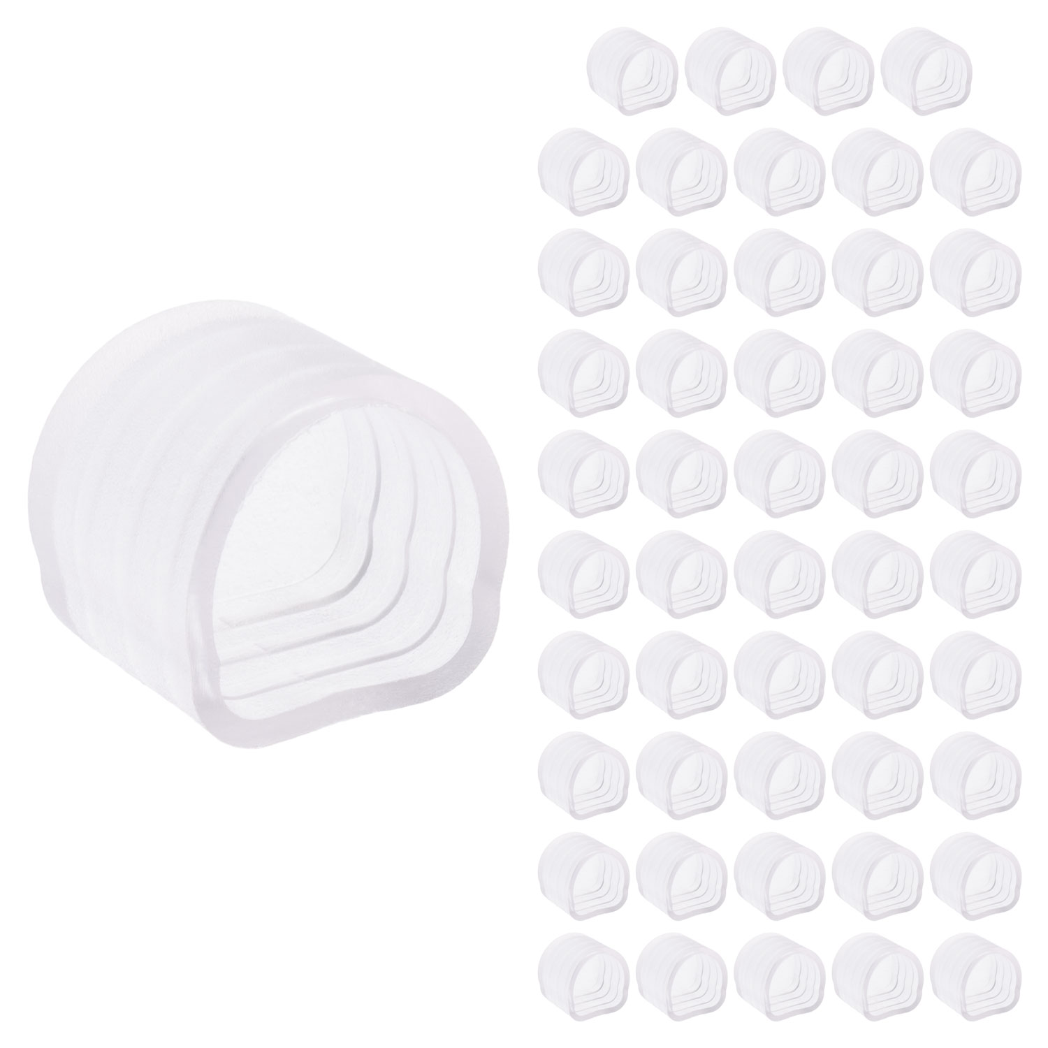 Set de 50 tapones de cierre para manguera luminosa led neón una cara Set de 50 tapones de cierre para manguera luminosa led neón una cara