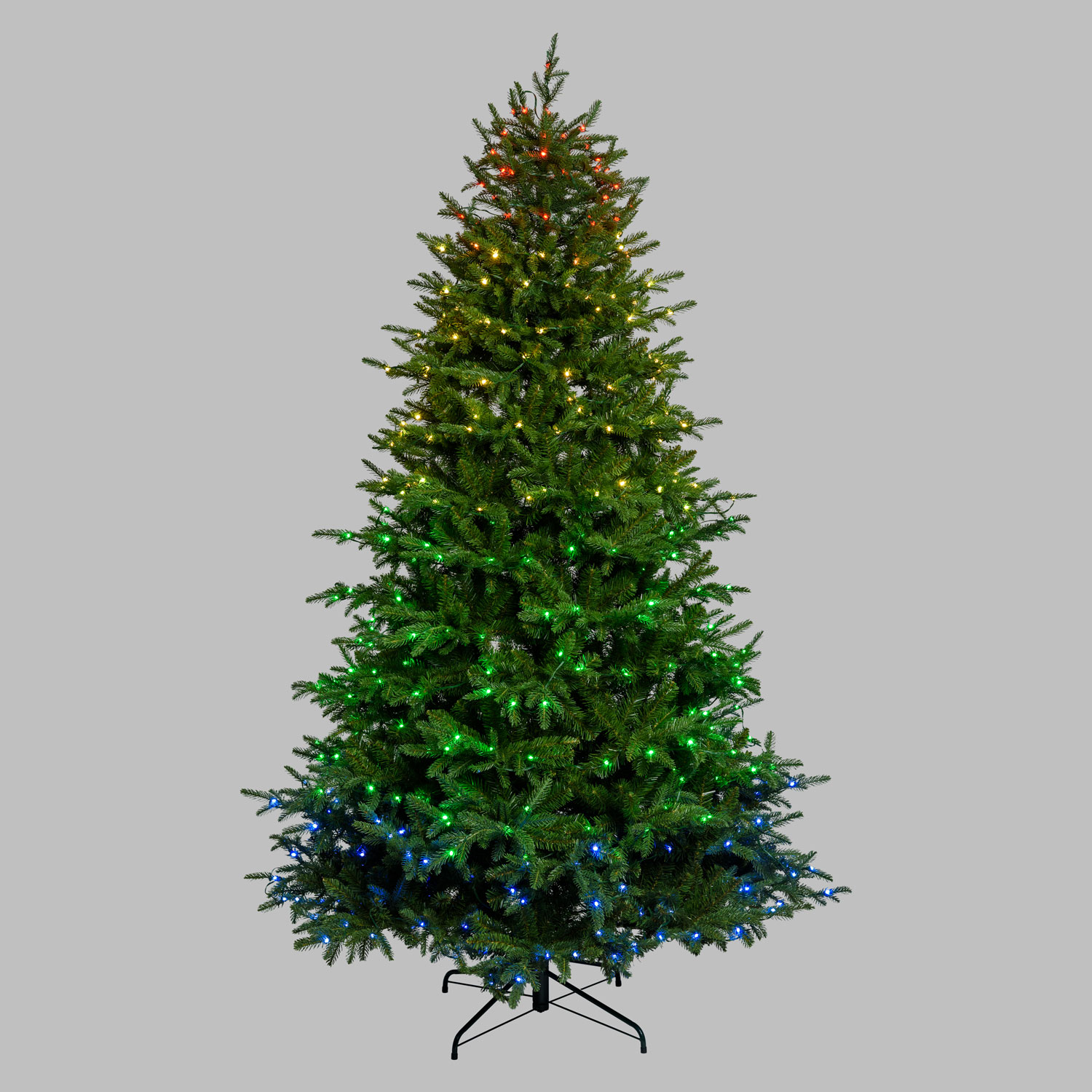 Albero di Natale Fiemme h. 230 cm, gocce di luce pixel led RGB e Bianco Caldo 1 Albero di Natale Fiemme h. 230 cm, gocce di luce pixel led RGB e Bianco Caldo 1