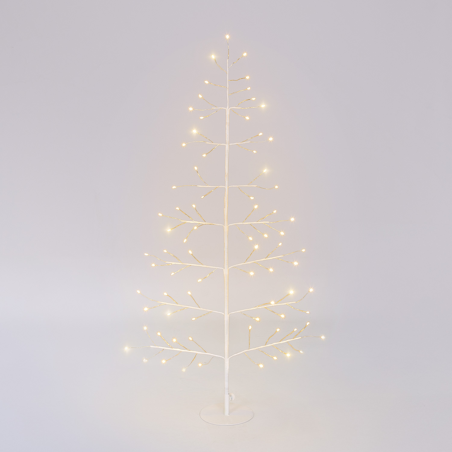 Árbol Rama de Tilo blanco 2D h 0,9 m, 78 microled, blanco cálido, uso interior