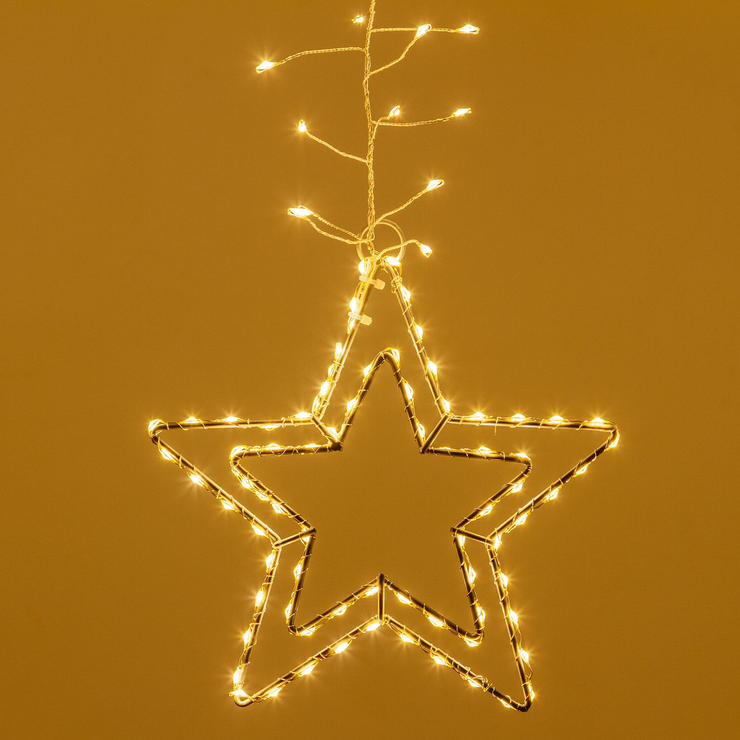 Eisregen Lichterkette mit Sternen, 950 MicroLEDs warmweiß 2 Eisregen Lichterkette mit Sternen, 950 MicroLEDs warmweiß 2