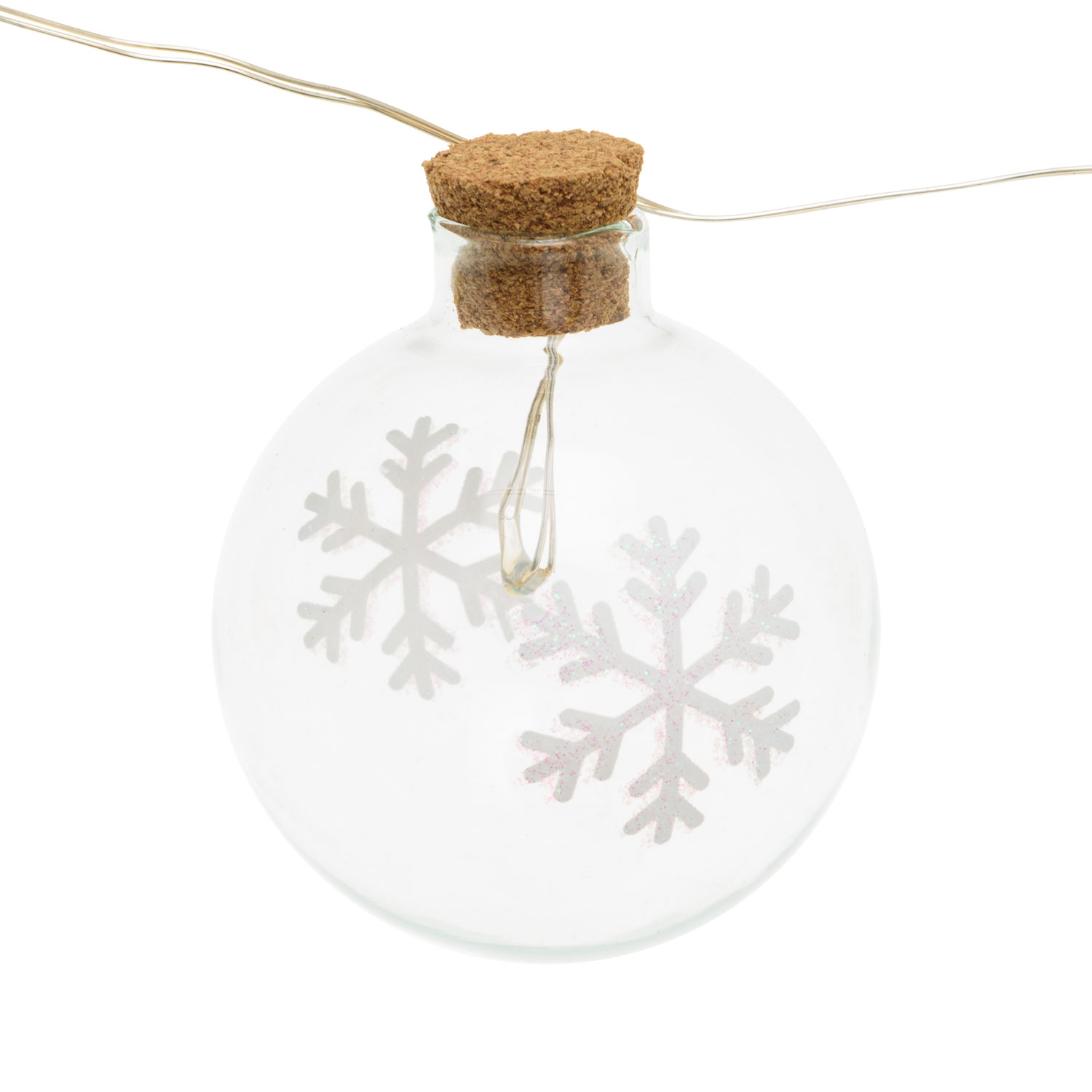 Deko-Lichterkette 12 Kugeln mit LED-Eiskristallen Ø 40 mm, MicroLEDs warmweiß 4 Deko-Lichterkette 12 Kugeln mit LED-Eiskristallen Ø 40 mm, MicroLEDs warmweiß 4