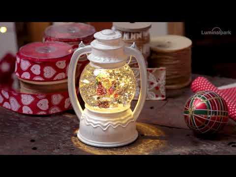 Sphärische weiße LED Weihnachtslaterne mit Wasser gefüllt, h 19 cm, warmweiß 2 Sphärische weiße LED Weihnachtslaterne mit Wasser gefüllt, h 19 cm, warmweiß 2