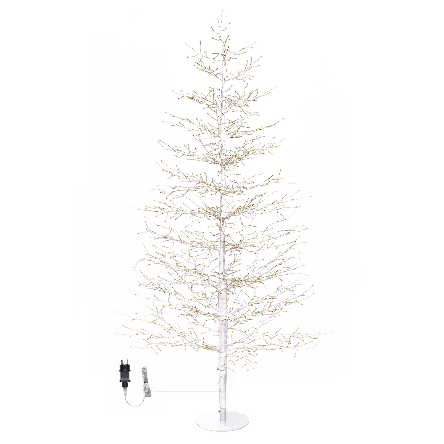 Albero Conico Tiglio bianco h 1,5 m, 1120 microled bianco caldo, uso interno 2