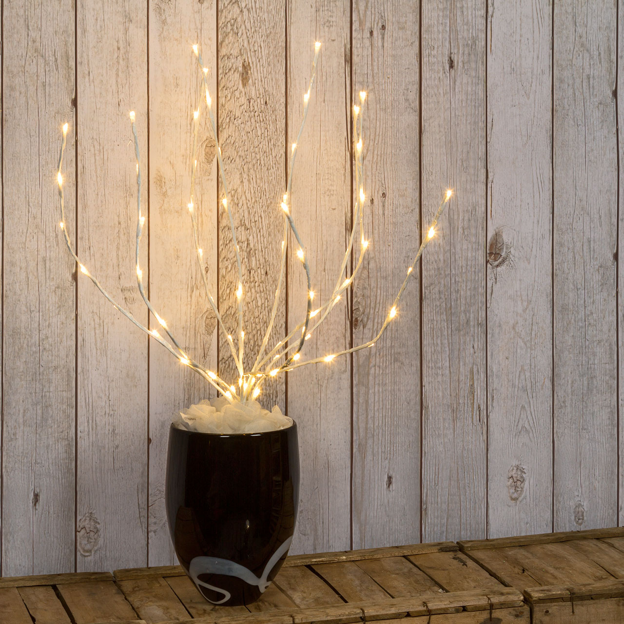 Branche blanche, h. 75 cm, led blanc chaud 14 Branche blanche, h. 75 cm, led blanc chaud 14