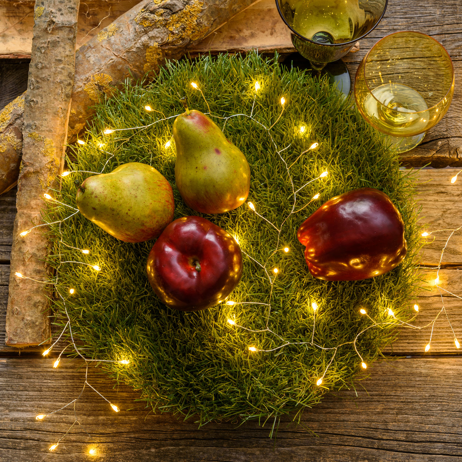 Guirnalda Mini Festón de Luces a pilas 1,2 m, 60 microled blanco cálido, cable metal plata 12 Guirnalda Mini Festón de Luces a pilas 1,2 m, 60 microled blanco cálido, cable metal plata 12