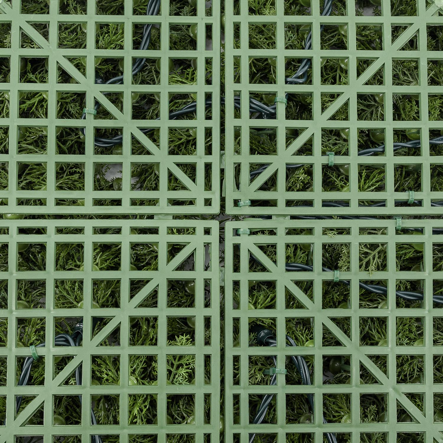 Pannello di Lichene artificiale verde bosco Green Wall Light, senza luci 2