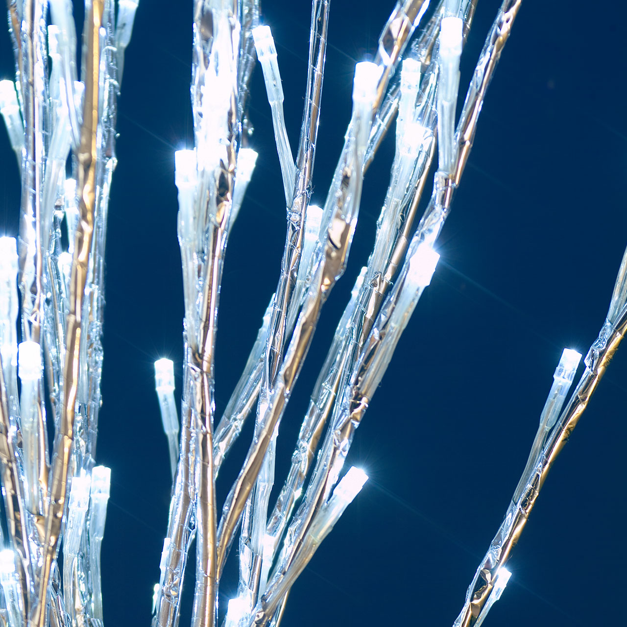 Branche lumineuse argentée, 144 led blanc froid (100 cm) 8 Branche lumineuse argentée, 144 led blanc froid (100 cm) 8