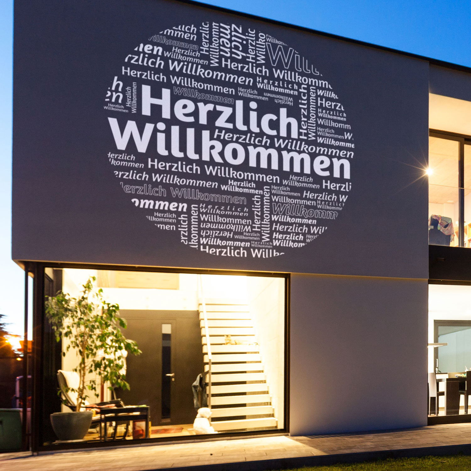 Gobo mit Schriften Willkommen Welcome Ø30-20 mm 2 Gobo mit Schriften Willkommen Welcome Ø30-20 mm 2