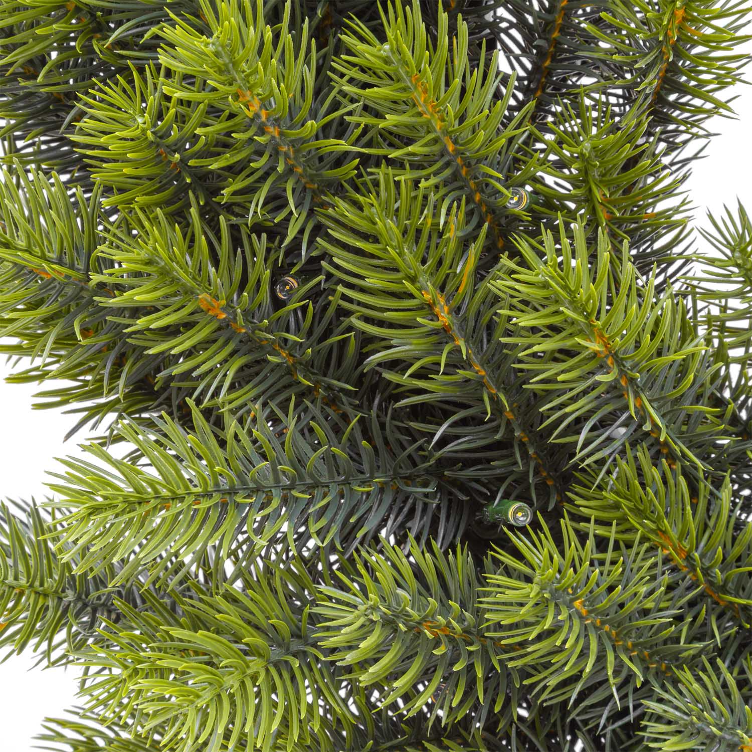 Corona Alpino in finto pino a batteria Ø 60 cm, 80 led integrati bianco caldo 3