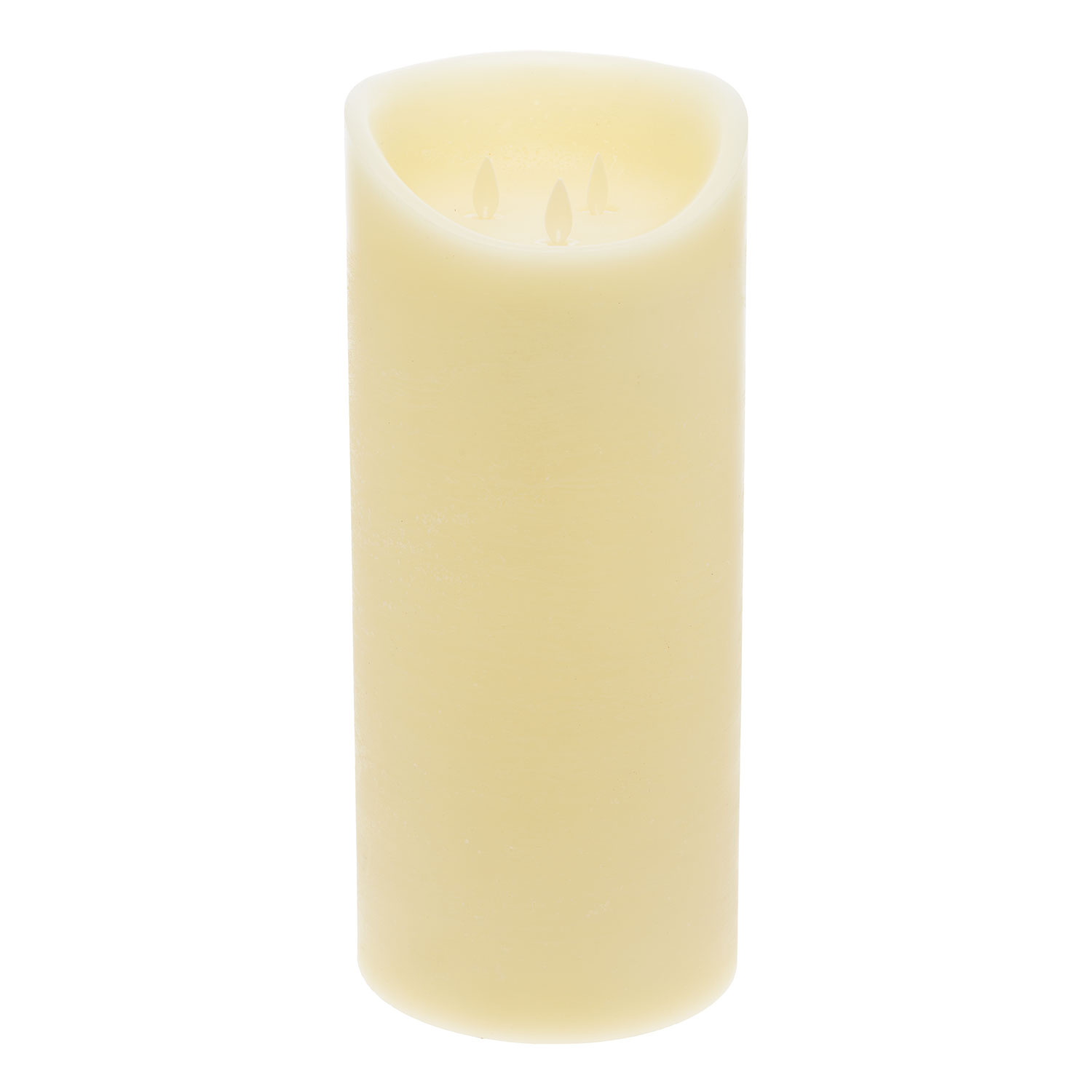 Bougie led en cire rustique ivoire avec trois flammes, h 35 cm 5 Bougie led en cire rustique ivoire avec trois flammes, h 35 cm 5