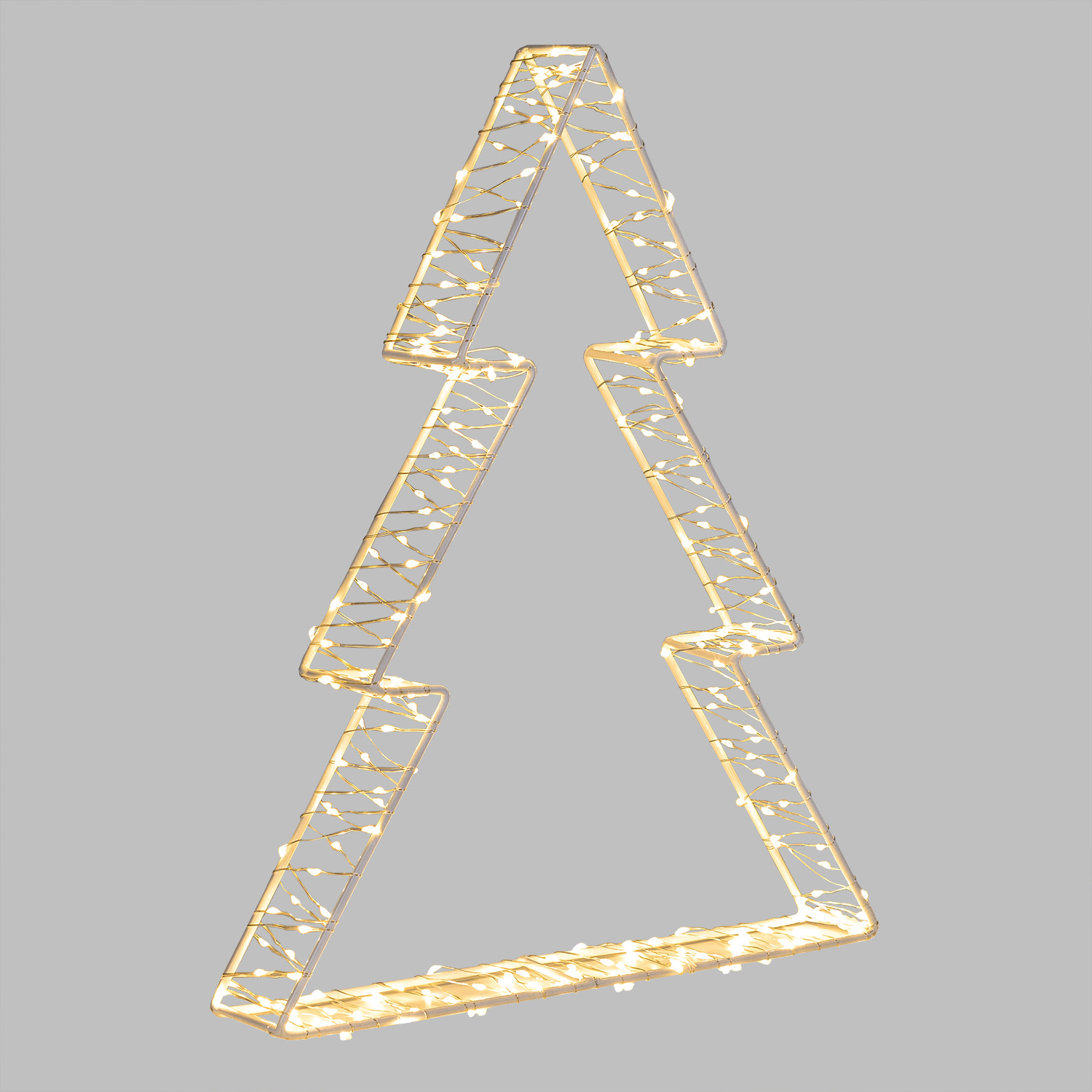 Arbre de Noël 3D Edge, 37 cm, 240 MicroLED blanc chaud, câble en métal argenté Arbre de Noël 3D Edge, 37 cm, 240 MicroLED blanc chaud, câble en métal argenté