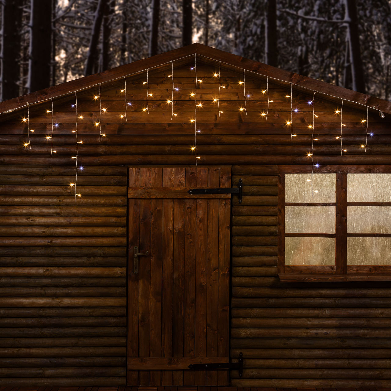 Eiszapfen-Lichterkette 2,7 x h 0,8 m, 66 LEDs warm- und kaltweiß 7 Eiszapfen-Lichterkette 2,7 x h 0,8 m, 66 LEDs warm- und kaltweiß 7