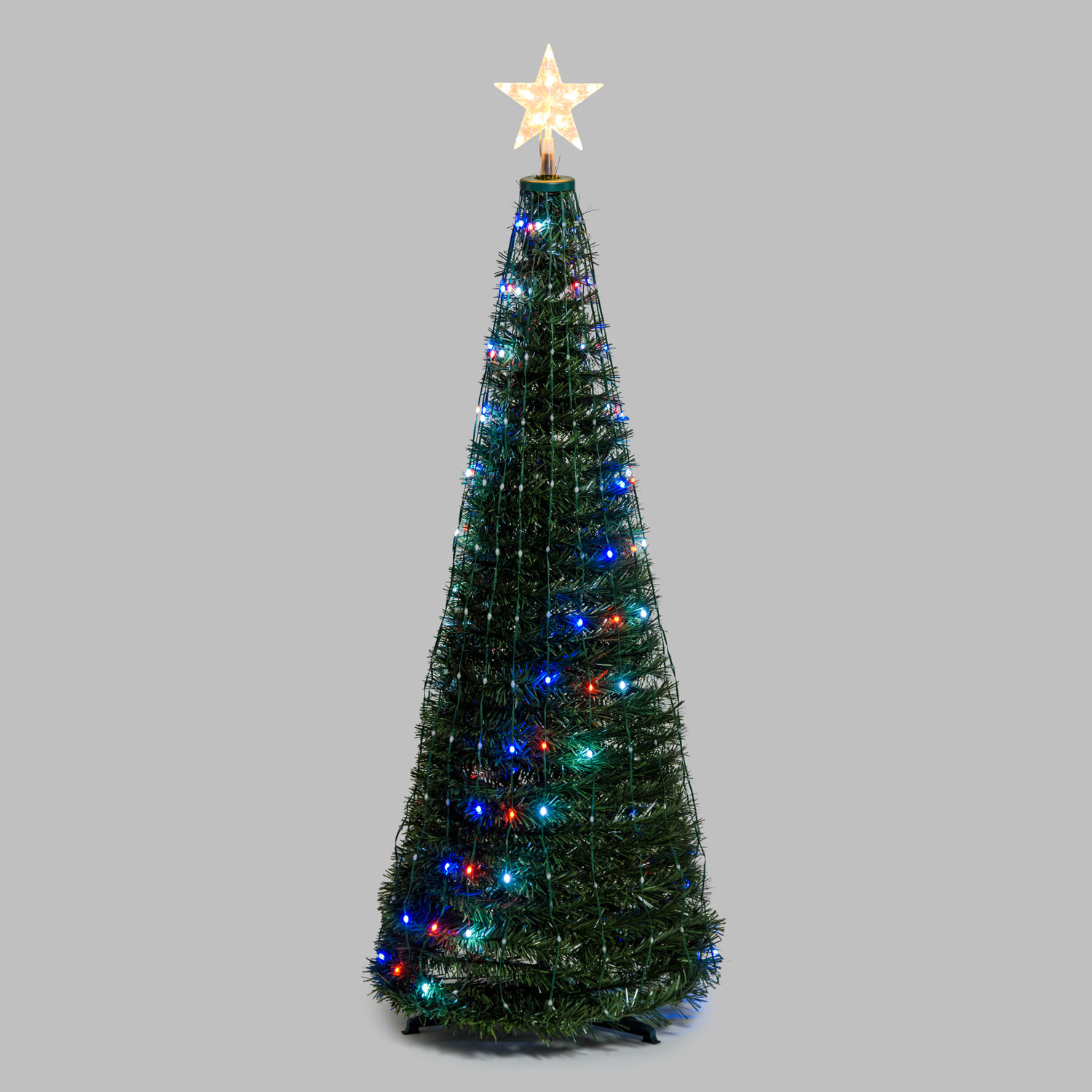 Faltbarer Baum aus künstlichem Kiefer, h. 150 cm, 234 RGB LED Lichterperlen 7 Faltbarer Baum aus künstlichem Kiefer, h. 150 cm, 234 RGB LED Lichterperlen 7