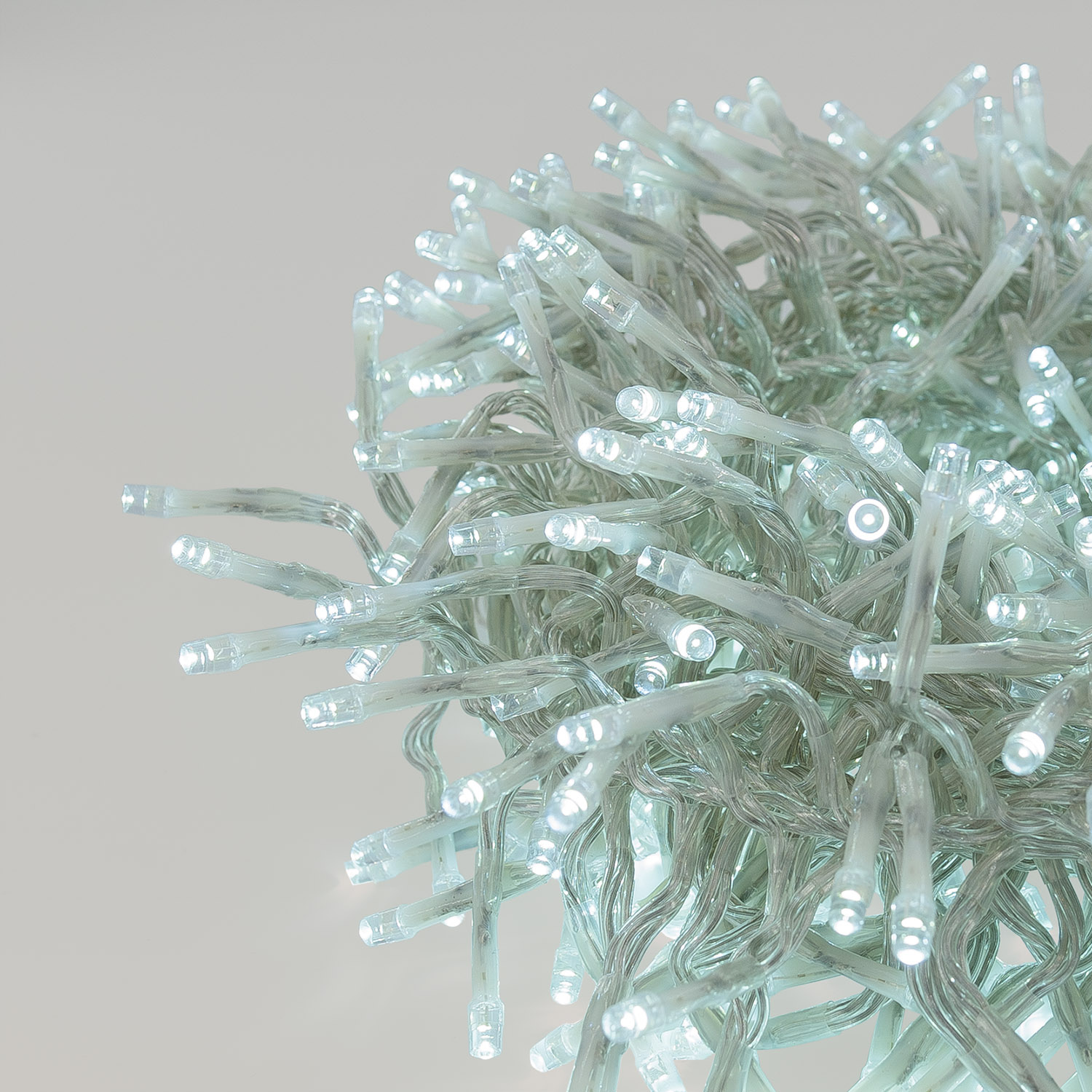 Lichterkette Cluster Connect+ 5 m, 500 LEDs Kaltweiß, transparentes Kabel, verlängerbar 3