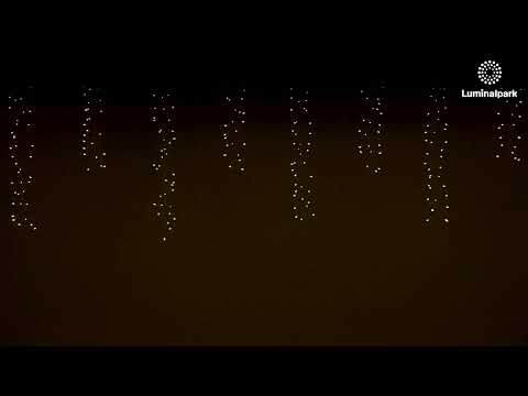 Eisregen-Lichterkette mit 10 Cluster, 3 m lang, 0,75 m hoch, 750 warmweiße Micro-LEDs 2 Eisregen-Lichterkette mit 10 Cluster, 3 m lang, 0,75 m hoch, 750 warmweiße Micro-LEDs 2