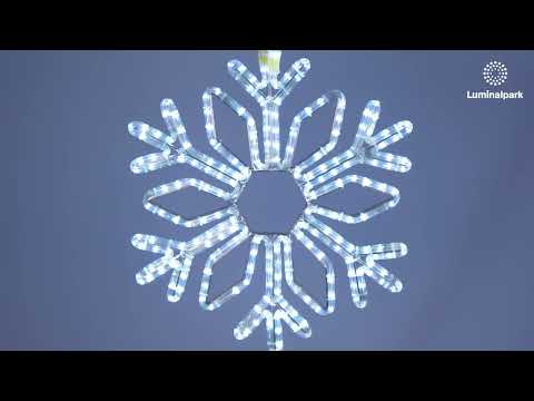 Flocon de Neige en tube lumineux, 52 x h 60 cm, 244 led blanc froid 2