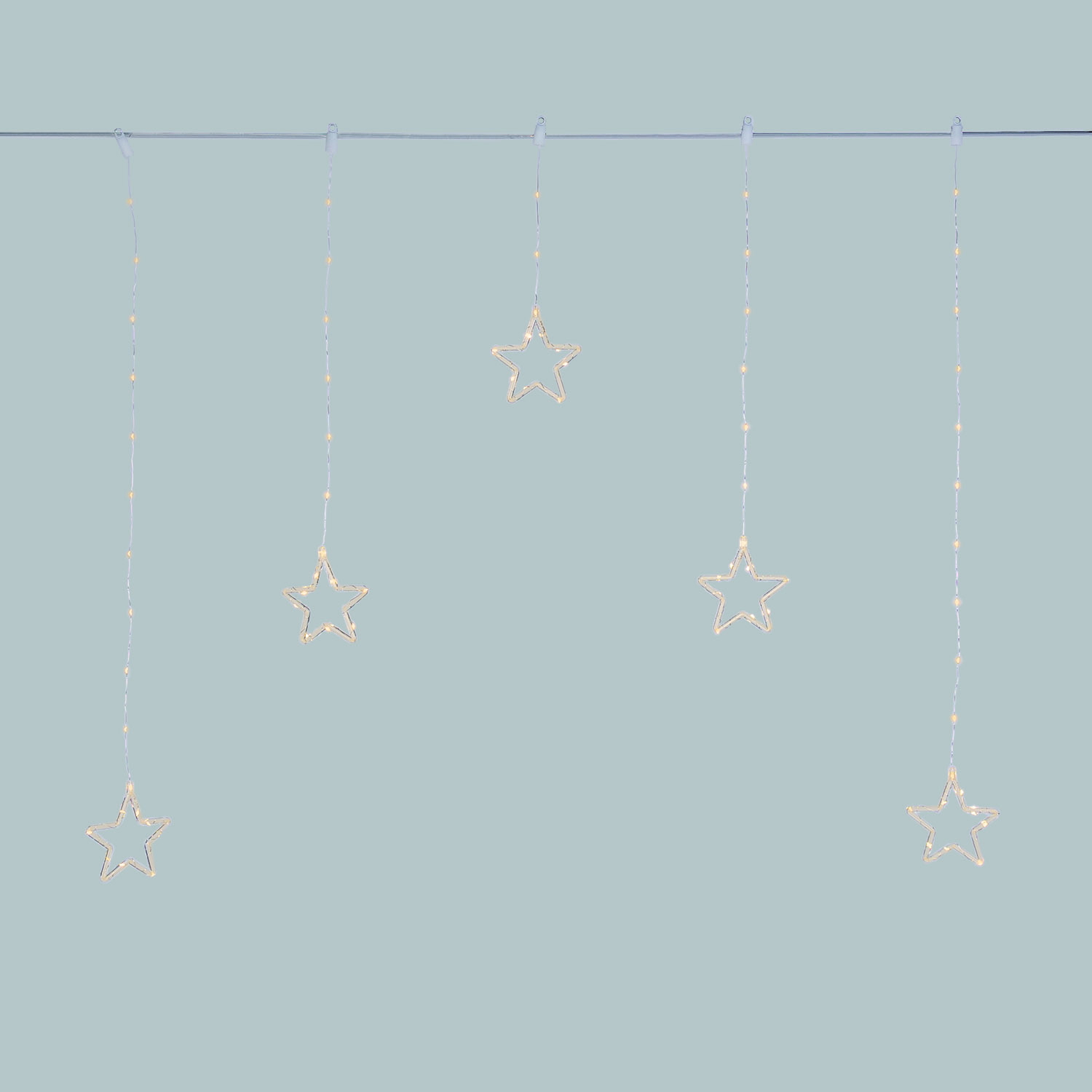 Battery-Powered Window Lights with 5 Crystal Stars, 0.95 m Height, Warm White MicroLEDs, Indoor Use Battery-Powered Window Lights with 5 Crystal Stars, 0.95 m Height, Warm White MicroLEDs, Indoor Use